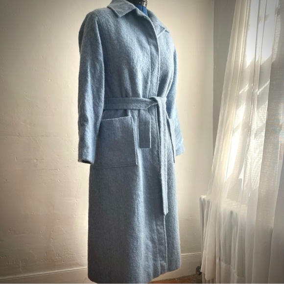 Alice and Blanche Jackets & Coats Vintage 97s Powder Blue Mohair Robe Style Coat Poshmark